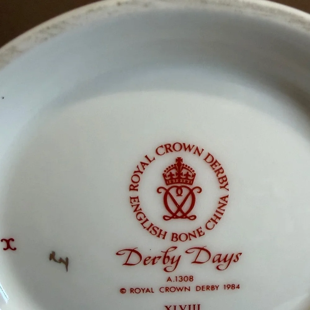 Royal Crown Derby Days Coffee Pot Bone China Floral Butterfly Gold Trim A.1308